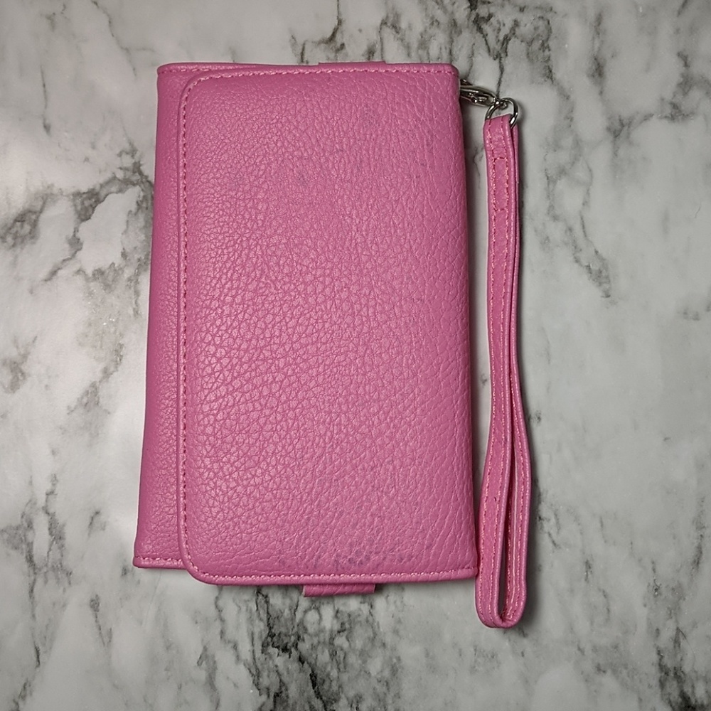 Pink Wristlet Style Wallet Phone Case